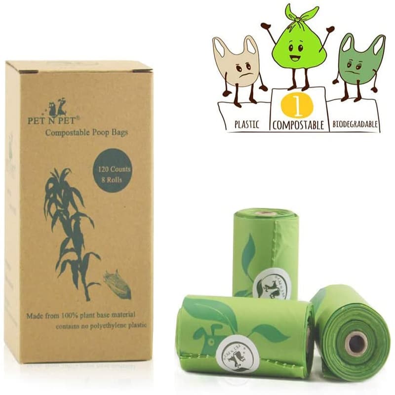 Eco-Friendly Green Dog Poop Bags