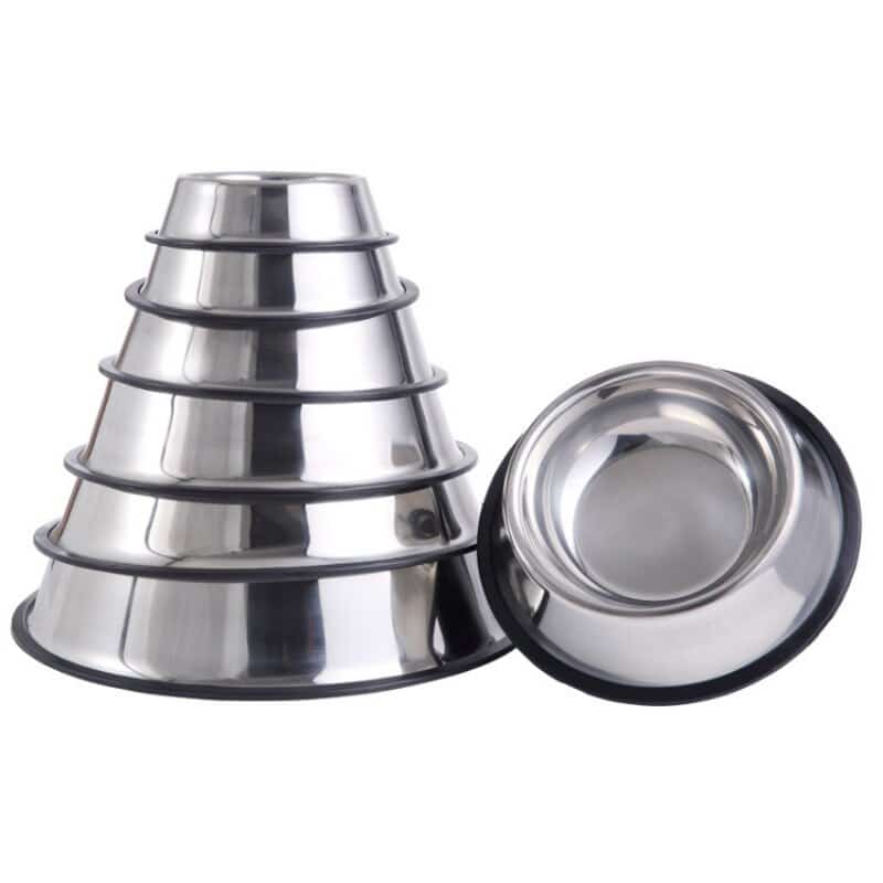 Pet Stainless Steel Bowl with Anti-Slip Pad